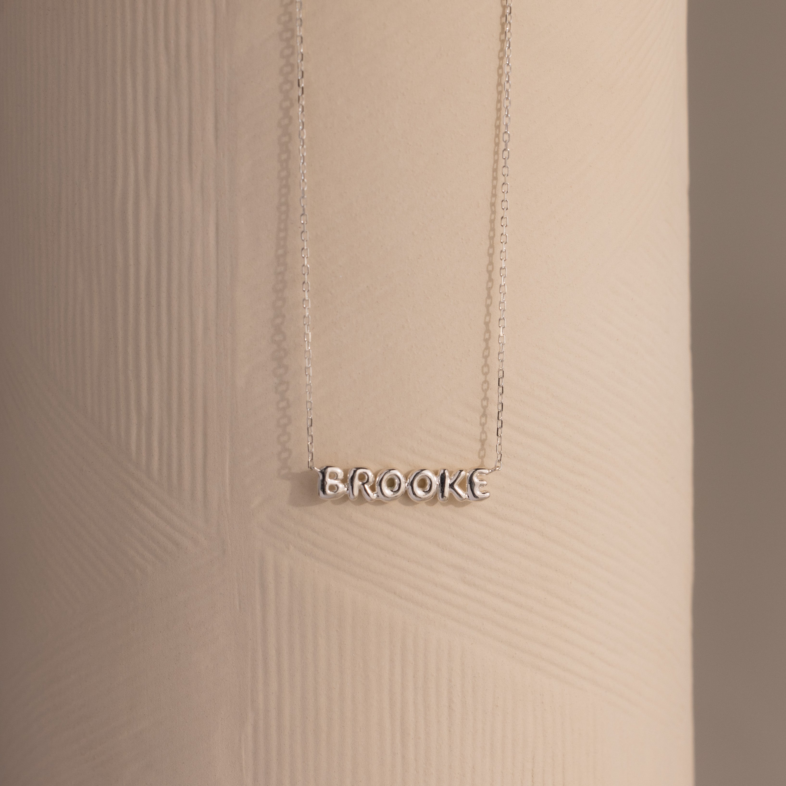 Tiny Bubble Name Necklace