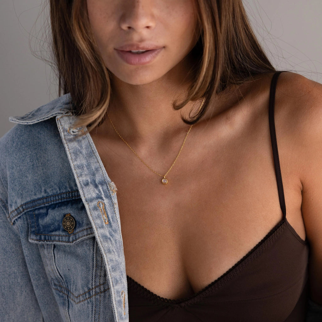 Moonstone Charm Necklace