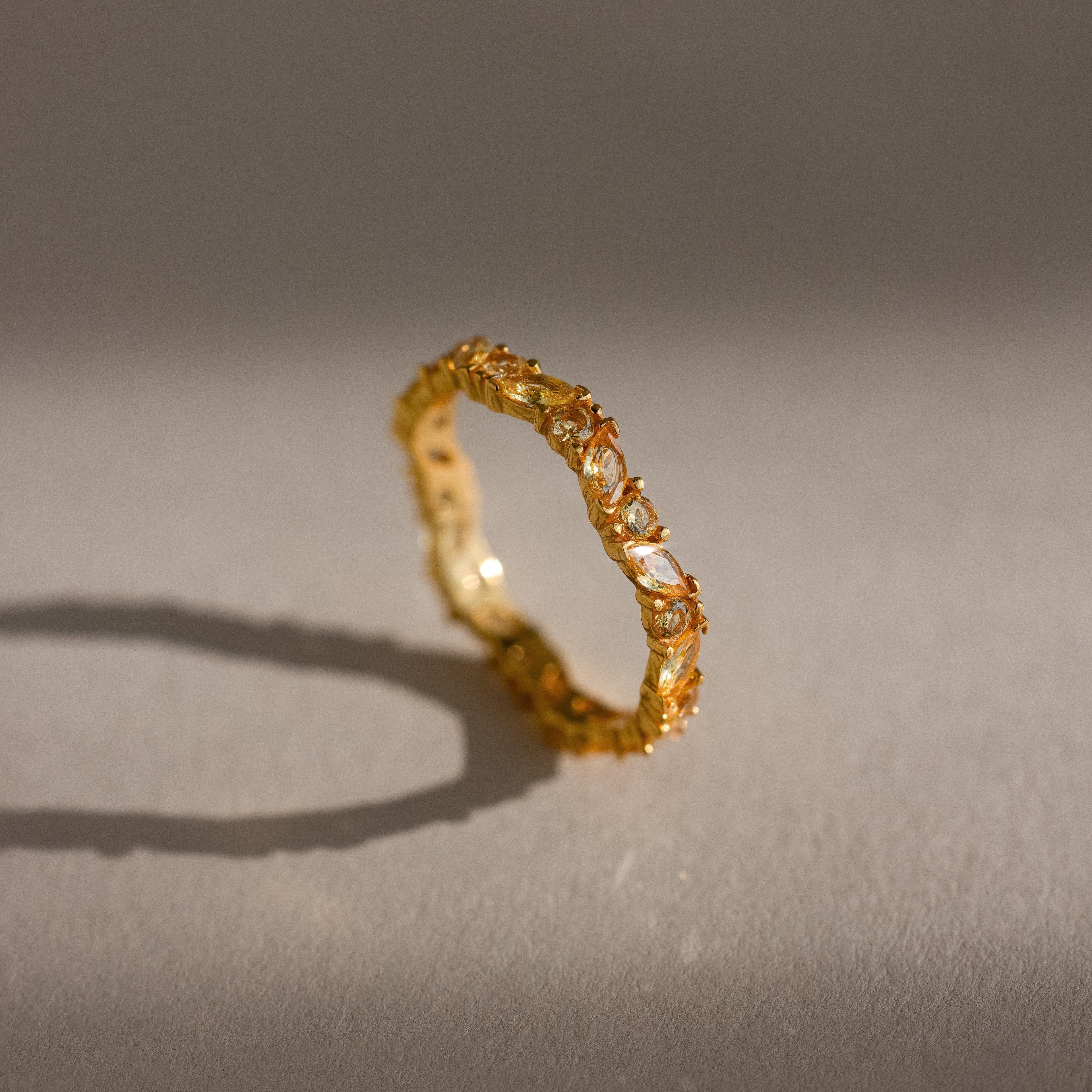 Staggered Marquise Birthstone Ring