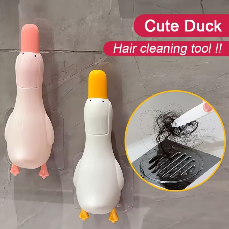 1pc, Hair And Debris Cleaner for Drain Outlets, Designed in a Cartoon Yellow Duck Shape, Suitable for Cleaning Hair in Kitchen Sinks And Bathrooms